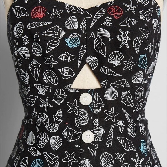 NWT ModCloth women’s Seashore Spectacular Fit and Flare Dress 16W nautical beach - Picture 4 of 4